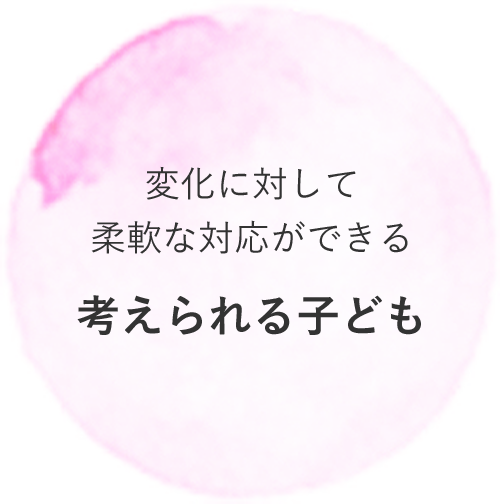 変化に対して柔軟な対応ができる 考えられる子ども